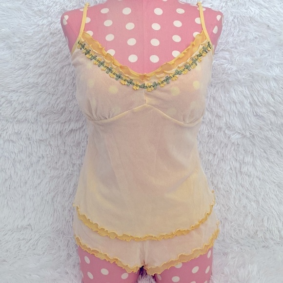 Vintage Y2K Victoria’s Secret micro mesh cami and shorty set - Picture 2 of 8